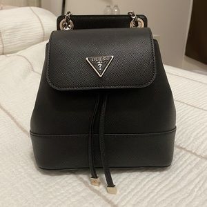 Guess Cordelia Convertible Backpack Black Leather